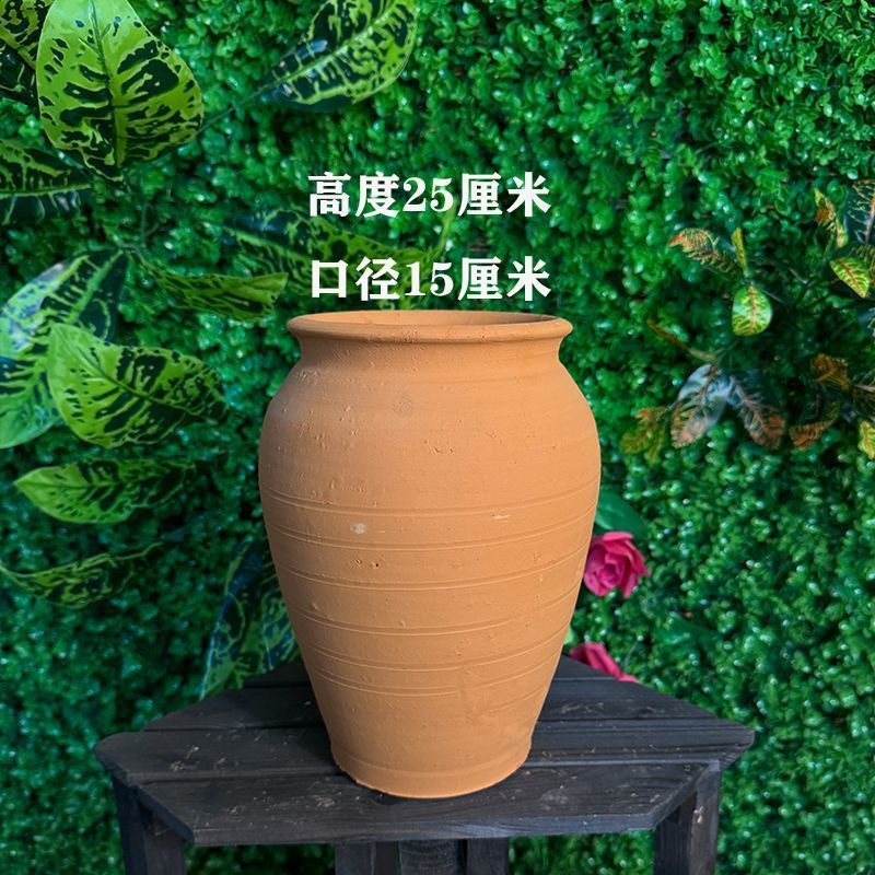 红陶花盆陶罐老式泥瓦盆大口径盆栽绿植多肉法师老桩客厅透气|undefined