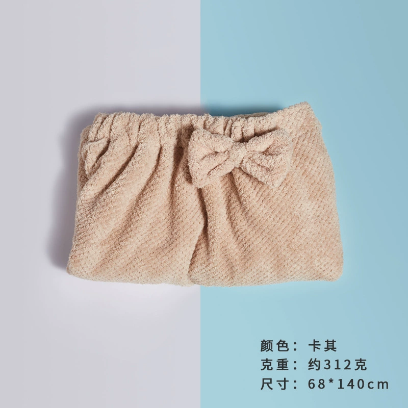 Coral quick dry bath towel with bow, increased thickness