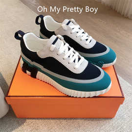 【Oh My Pretty Boy】网面时尚休闲鞋厚底系带拼色流行男女运动鞋