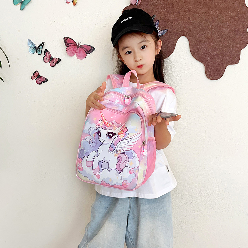 Nueva mochila de jardín de infantes niña caricatura lindo unicornio mochila de estudiantes portátil de gran capacidad mochila infantil