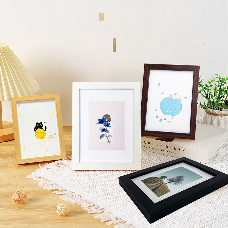 Simple Wooden Photo Frame 56inch Tabletop Frames 78inch 10inch A4 Photo Wall Oil Painting Diamond Picture Frame Wall Hanging Empty Frame Wholesale