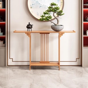 # New Chinese Style Entrance Platform Lobby Primary Color Entrance Table Zen Style Entrance Hall Living Room Small Table End View Platform Entrance Cabinet Narrow