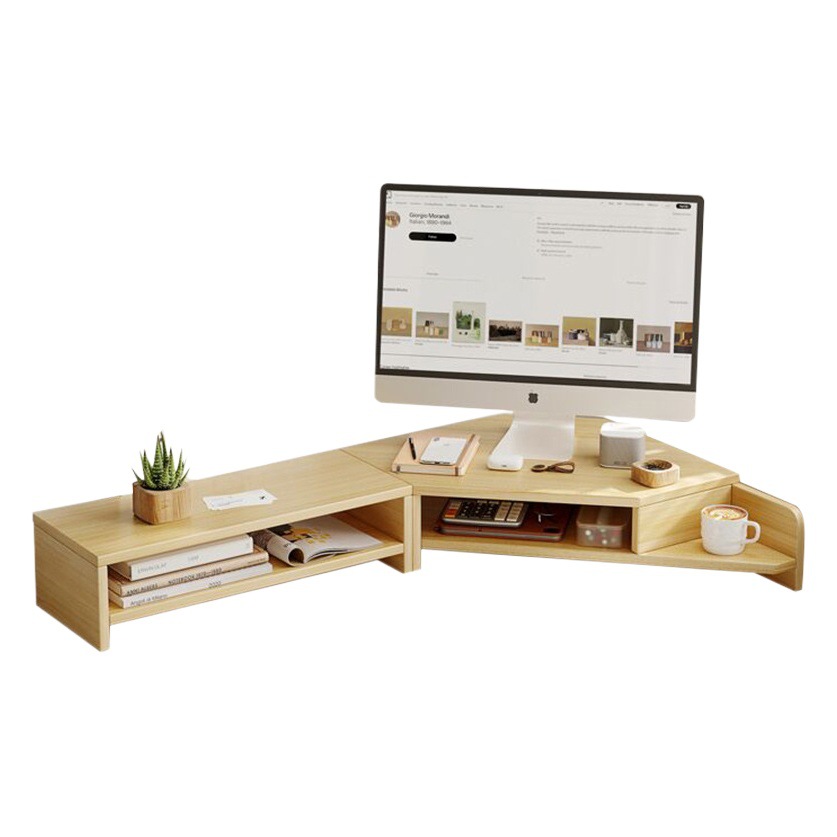 Ordenador rack de aumento de altura con placa de agujero de escritorio rack de almacenamiento Monitor soporte pad base escritorio rack de almacenamiento