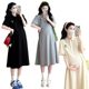 Jingqi Maternity Dress 2025 New Style Pregnant Mother High-End Wear Western Style Suit Large Size Skirt Women Summer