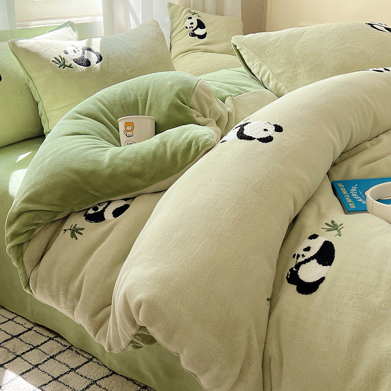 Winter cartoon velvet warm jeans