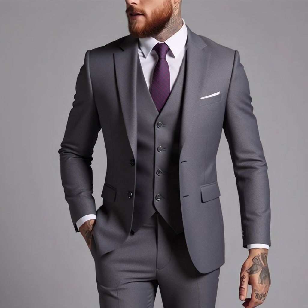 Abito uomo tre pezzi formale per lavoro matrimonio e ufficio_voghion.com