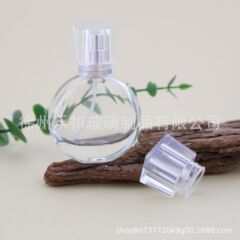 现货香水瓶螺口25ml扁圆瓶透明喷雾瓶大量批发