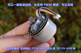 DC12V Ĥ��oˢ늙C TY3816B ΢�� ֧�������D PWM �{�� �R�_