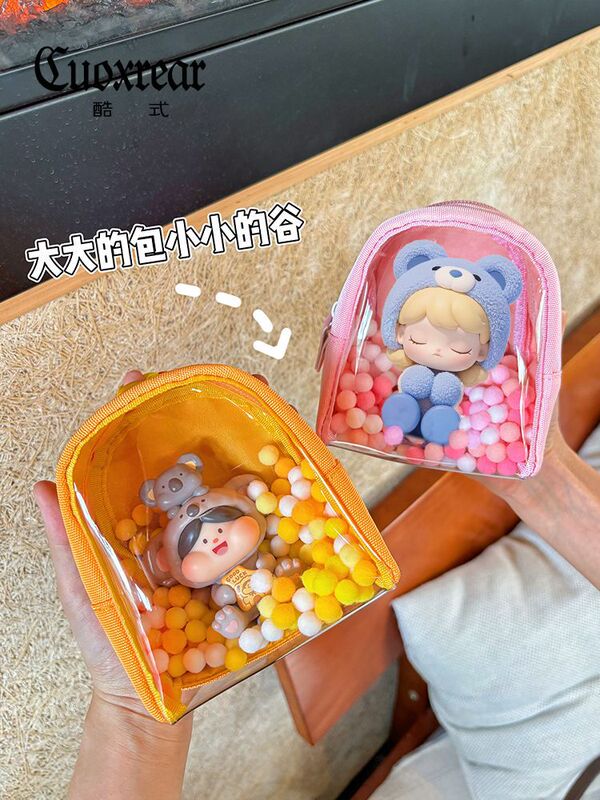 新しい透明小銭入れ、イヤホン、ミニ収納袋、お子様のお出かけ用、お子様の展示用痛バッグ、お子様用バッグペンダント|undefined