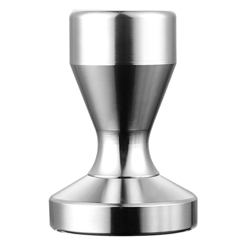 Wooden handle coffee powder Press electroplating alloy powder hammer cloth powder 4951/53/58mm powder filler supporting equipment