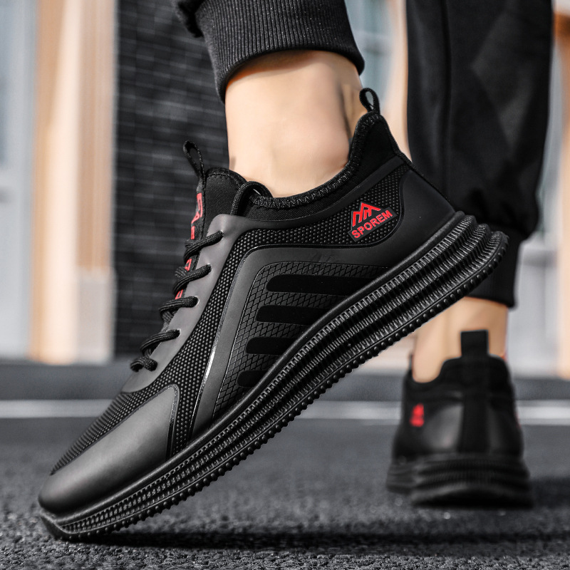 Zapatos de hombre Primavera y otoño nueva zapatilla de superficie de cuero 2023 zapatos casuales de hombre coreano transpirable de moda Zapatos a juego zapatos de hombre