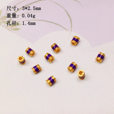 S925 silver gold-plated burning blue: Zərgərlik ara hissələri - dark-purple