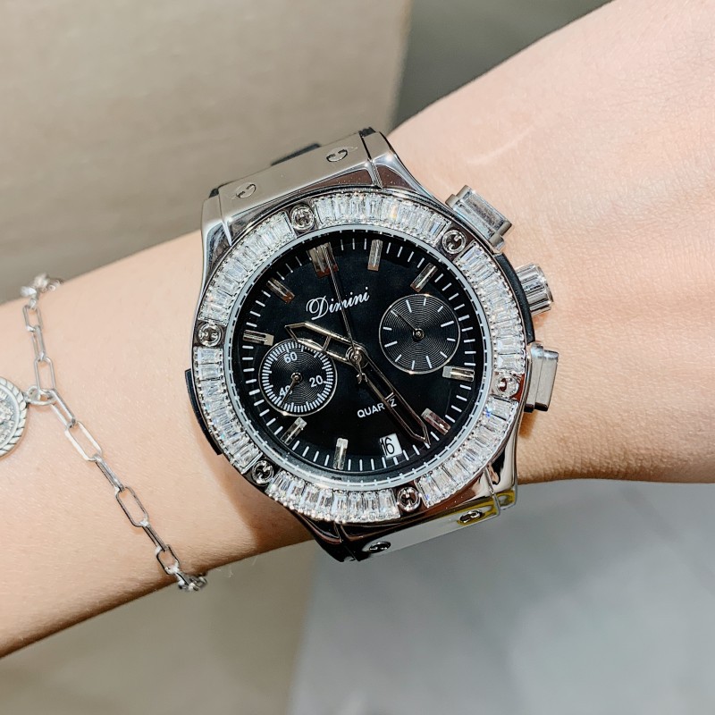 Neutral Watch Aggressive Large Dial Tape Six-pin Multifunctional Sports Chronograph Watch Women's South-South Live Same Style