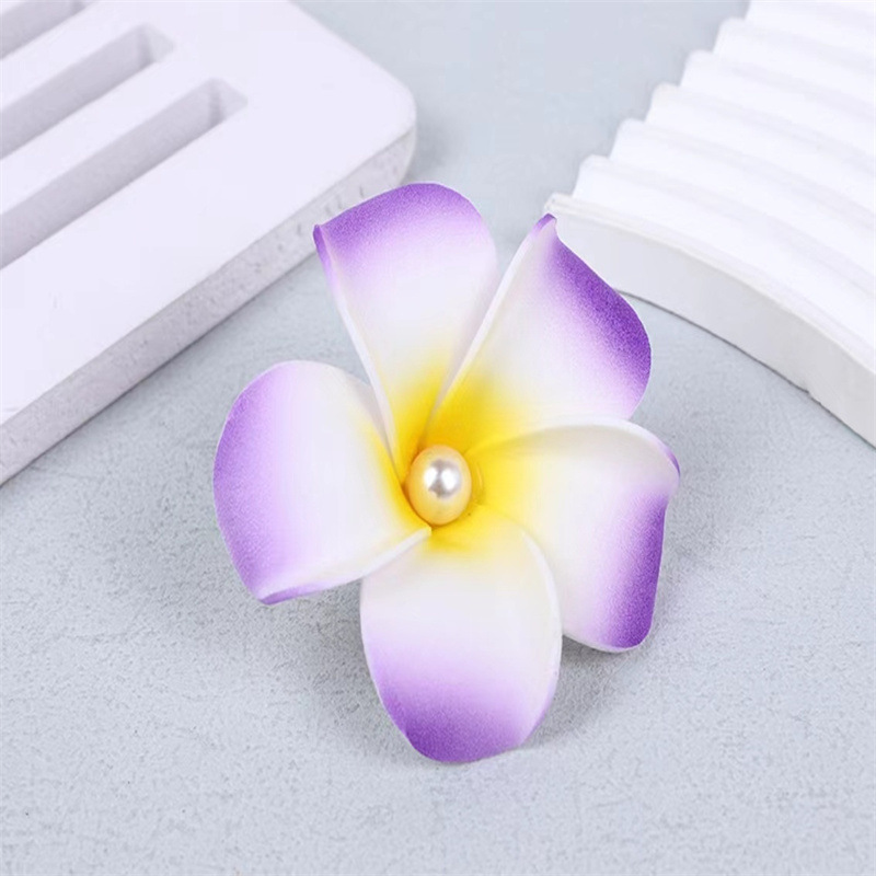 클립이 달린 7cm 보라색 진주