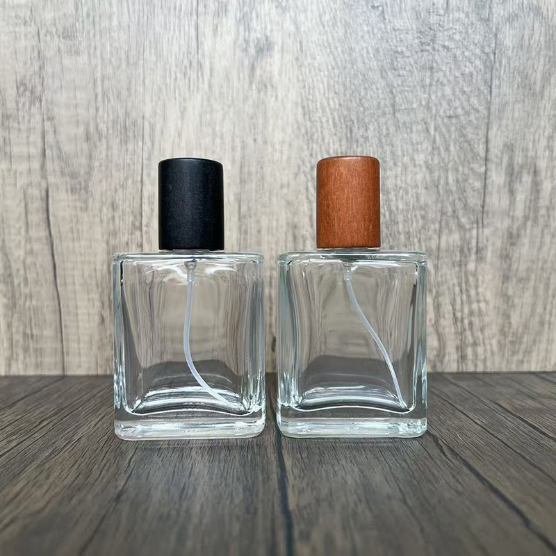 现货供应B143-50ml 螺口蒙砂透明玻璃香水瓶化妆品分装喷雾空瓶子