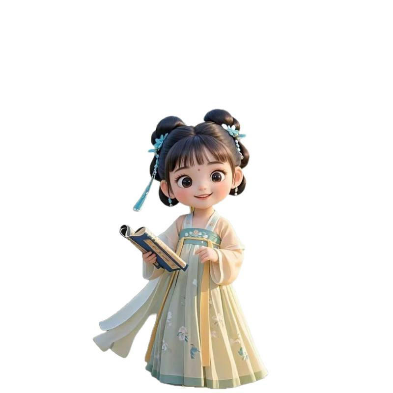 Colgante nuevo estilo antiguo vestido de estilo chino lindo acrílico llavero lindo vestido antiguo bolso de niña colgante pequeño image 5
