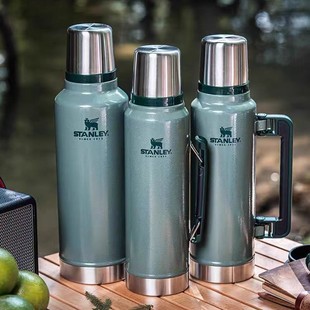 Thermos for home use, capacious keep warm teapot stainless steel for traveling, USA