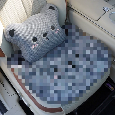 Car Seat Cushion for All — Seat cushion, seat cover - a-little-bear-gray-pillow