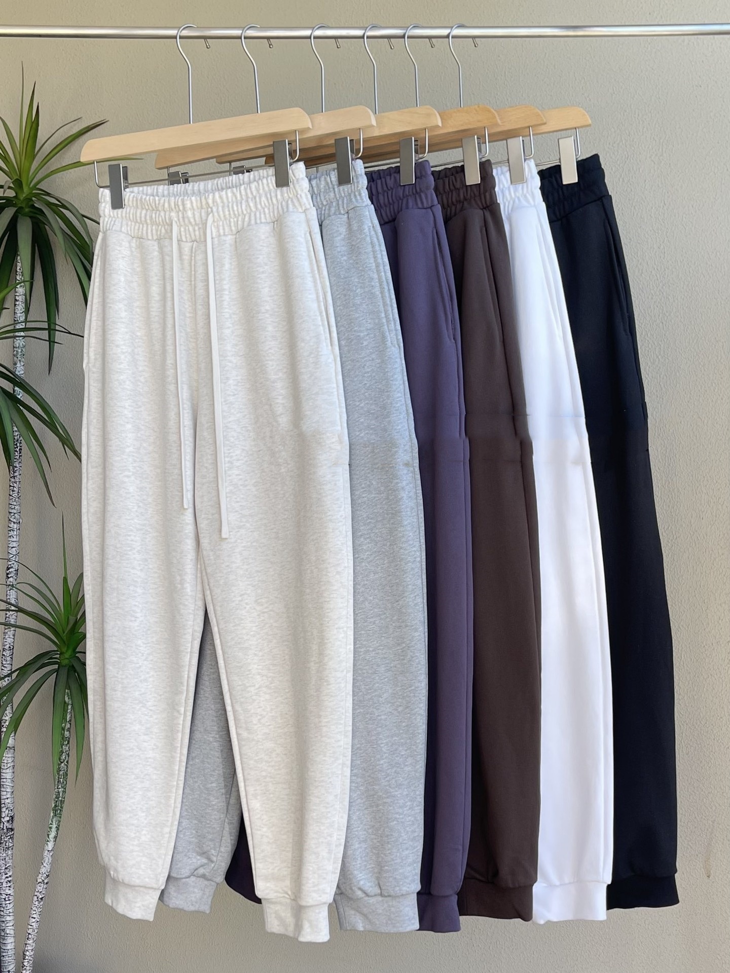 24SS brazalete terry piernas atadas pantalones nuevos primavera y otoño brazalete anillo de pie arnés pantalones