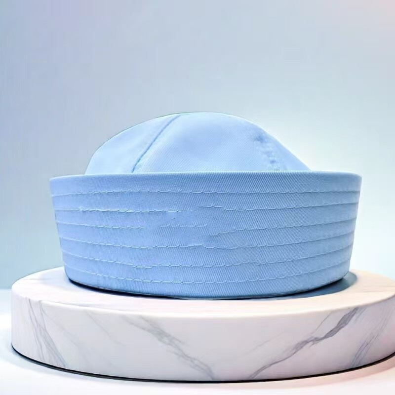 Round-Top Sailor Hat Jk Uniform Cosplay Hat Blank Autumn Hat Women's Large Head Circumference Fashionable Beret Octagonal Hat
