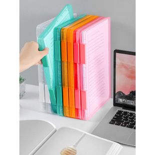 Casual Desktop Information A4 File Box A5 Paper Storage Box Transparent Plastic Bill Organizer Office Cross-Border Temu