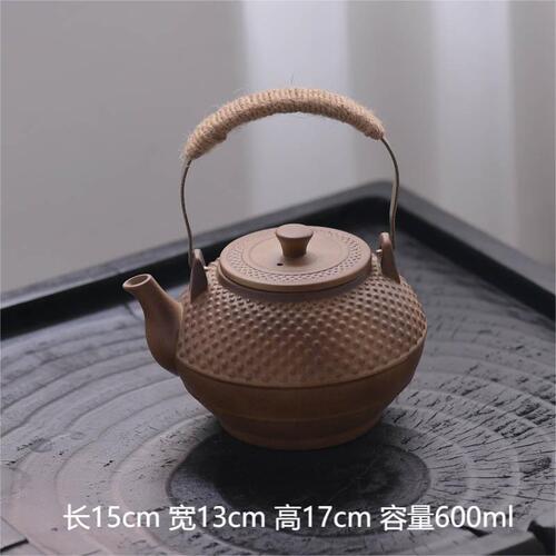 Firewood-fired teapot large lifting beam pumpkin pot Chinese retro warm teapot outdoor camping teapot tea cup