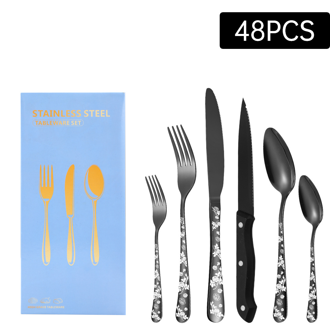 블랙 48 개 세트 (블랙 나이프)