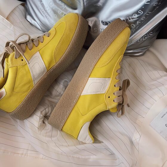 Grape Mom 2024 New sneaker Summer Women's Lightweight Breathable Thick-soled Shoes Front Lace-up Casual German Training Shoes