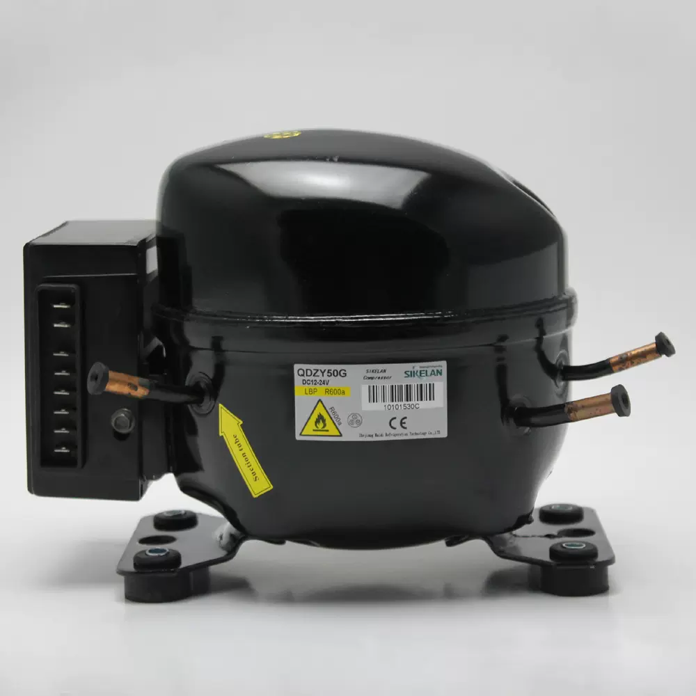 迷你直流车载冰箱冰柜制冷剂压缩机QDZY50G12/24V R600A 108W
