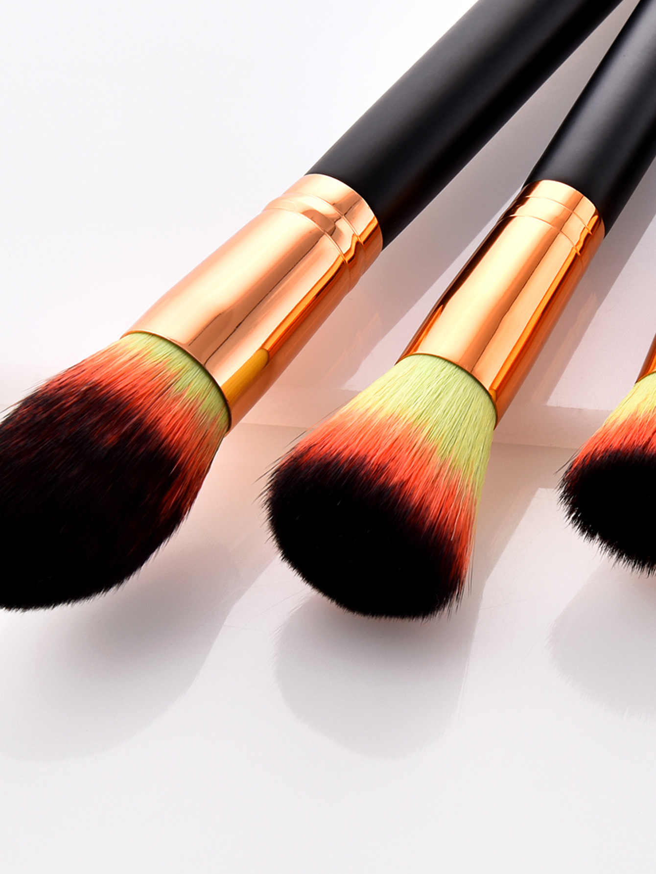 10 neue schwarze mehrfarbige Haar-Make-up-Pinsel-Set_voghion.com