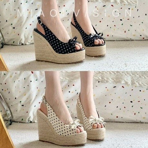 2025 summer woven high heel thick sole casual retro Roman sandals 6.5cm small heeled fish mouth sandals