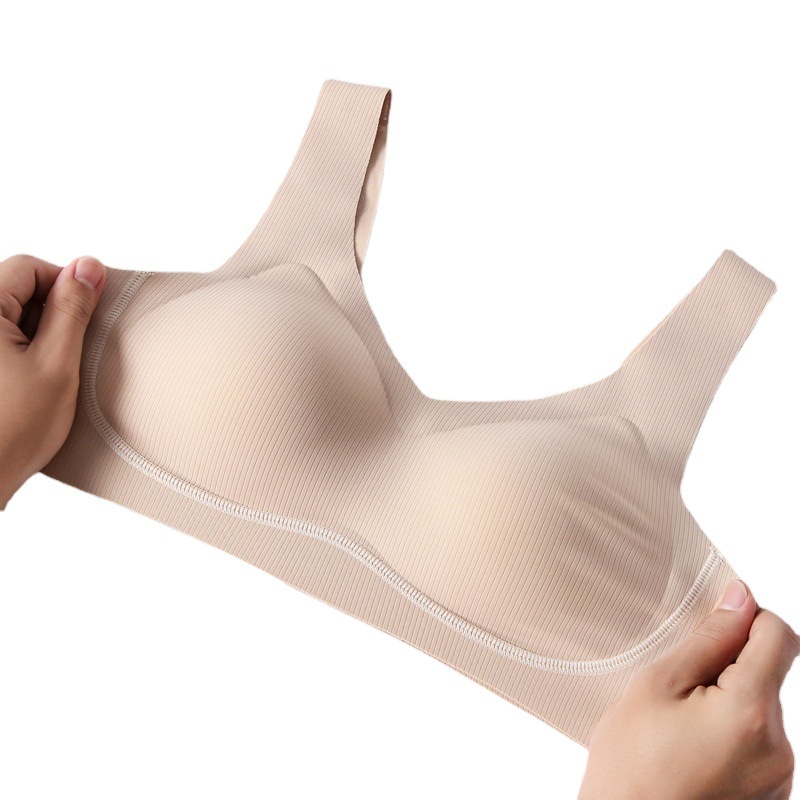 Ropa interior de látex para mujeres con senos pequeños, sujetador de una pieza estilo chaleco push-up y ajustable sin aros, transpirable y cómodo