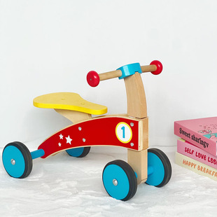 Cross-Border Wooden Mini Skateboard for Young Children Four-Wheel Balance Car Cartoon Baby Walker Solid Wood Indoor Scooter