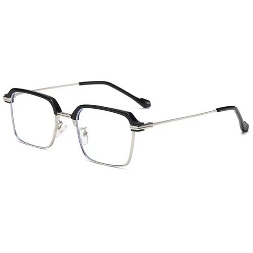  HD Anti-Blue Light Reading Glasses Intelligent Zoom Automatic Adjustment Half-rim Reading Glasses Frame for Men and Women