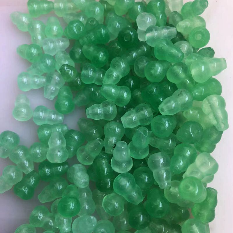 翡翠玉のヒョウタンのブレスレットのネックレスの部品の巴山玉の氷の種の散珠の玉の子の陽の緑の宝のヒョウタン|undefined