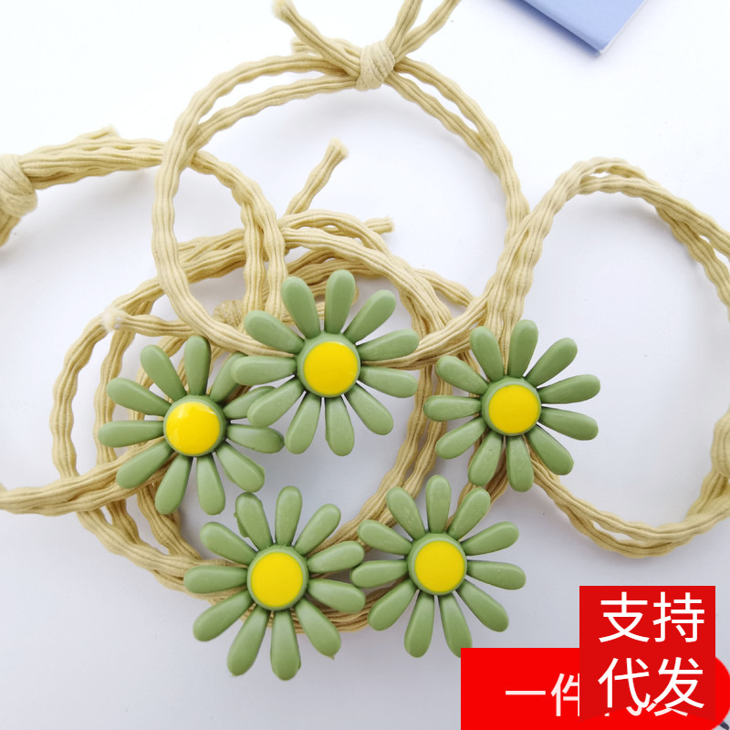 新款小雏菊小菊花头绳发圈 小清新扎头发皮筋2元店货源发饰批发