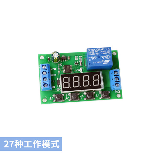 AC/DC delay relay with automatic disconnection, 12V/24V trigger, infinite cycle time control switch