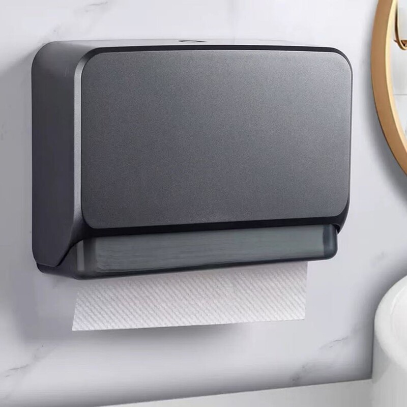 パンチフリーホテルハンドタオルボックス壁掛けバスルームプラスチックペーパータオルボックスハンドドライタオルボックス防水|undefined