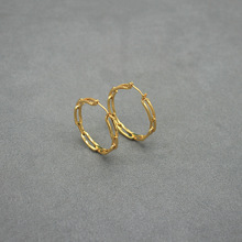 金色大圈圈耳环女轻奢高级感耳钉独特2025新款爆款铜镀真金素耳环
