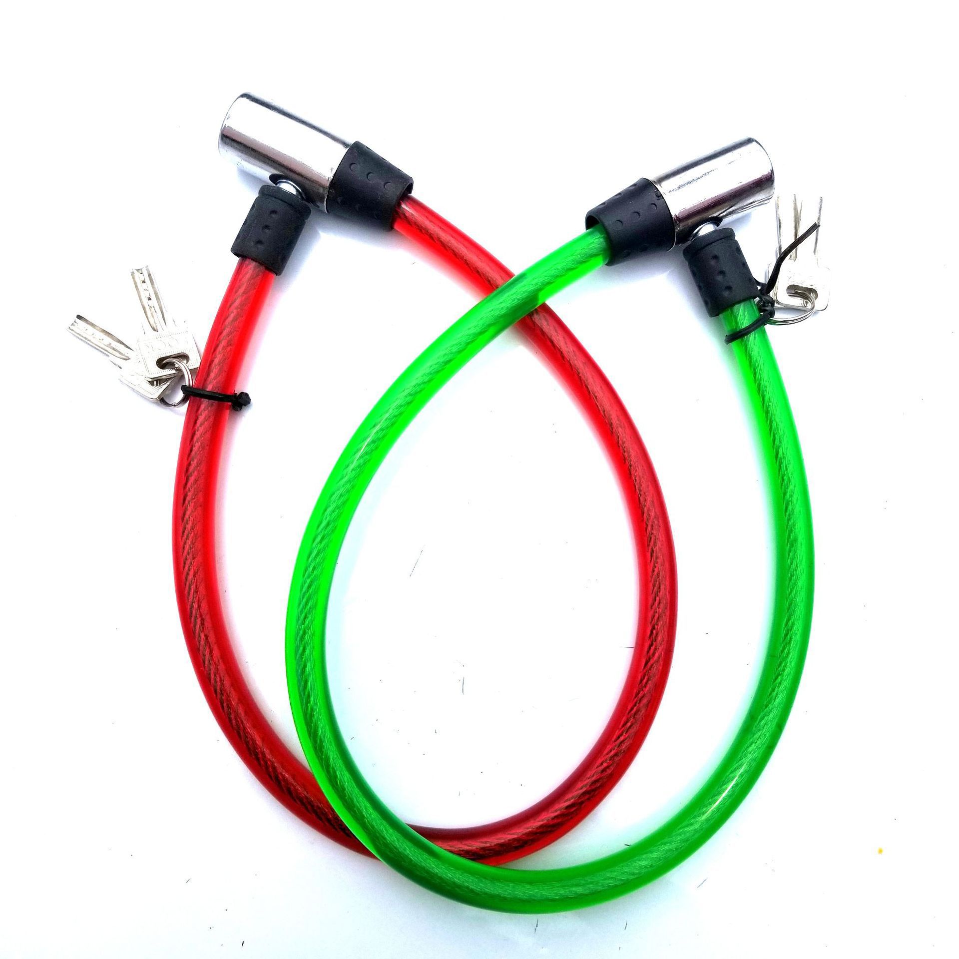 Manufacturers ring-shaped key lock self-propelled bicycle steel cable motorcycle lock hardware tools and equipment 2080 accessories