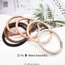 韩版基础头绳奶茶色可爱简约少女橡皮筋皮套发绳高弹力不伤发发圈