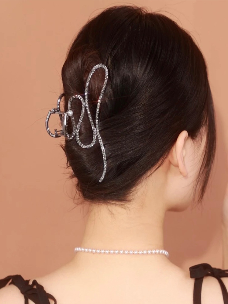 Premium geometric minimalist hair clip, large size hair clip for thick hair volume, back of head influencer hair clip, shark clip hair claw