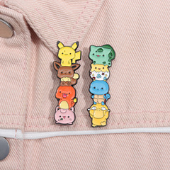 日漫周邊卡通動物系列趣味百搭徽章可愛彩色馬卡龍高檔防走光胸針