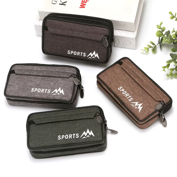 New 6.5 inch mobile phone bag for middle-aged and elderly wearing belt mobile phone waist bag construction site cigarette change mobile phone bag waist bag wholesale