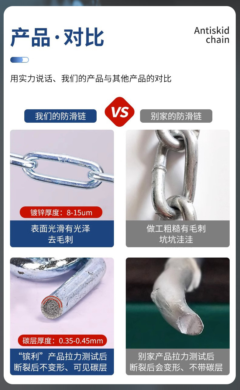 Car Anti-Skid Chain Suv Car Truck Motorcycle Tire Anti-Skid Chain Universal Off-Road Vehicle Thick Iron Chain Snow