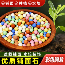 彩色陶粒颗粒花用垫底铺面石养花水培盆栽鱼缸多肉营养土专用石子