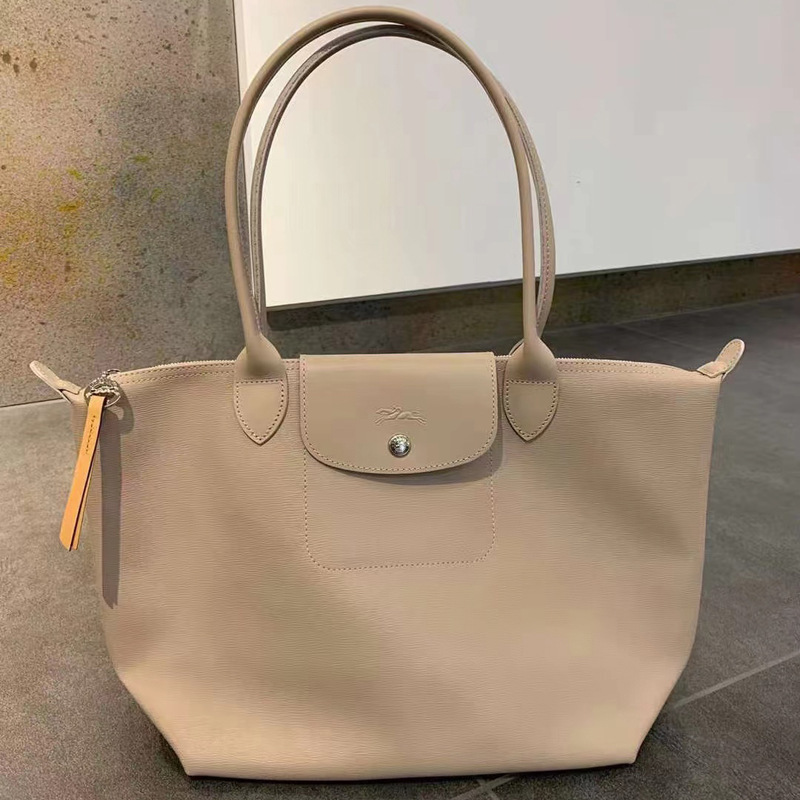 French Longchamp New Water Ripple Tote Bag Classic Handheld Dumpling Bag Large Capacity Versatile Single Shoulder Underarm Women's Bag