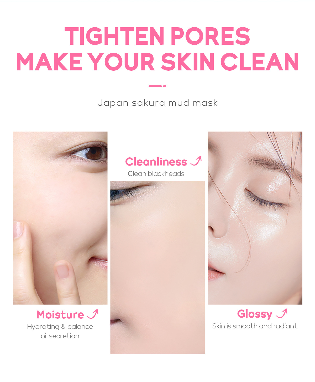 Cross-border new product Laikou Cherry Blossom Mud Mask 5g*20pcs Hydrating, pore-cleaning and moisturizing, available for wholesale from the manufacturer undefined