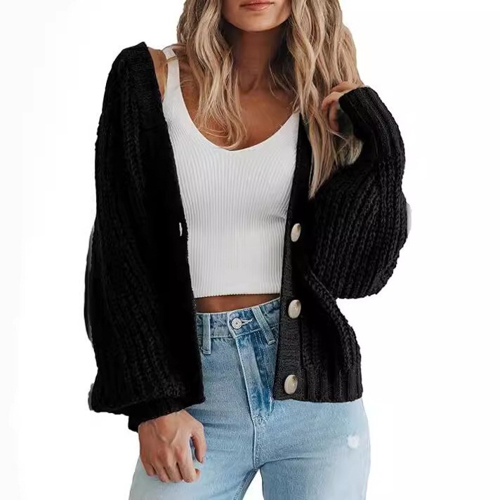 2024 autumn and winter Europe and the United States cross-border new foreign trade loose knitted coat Amazon women's sweater cardigan 2024 autumn and winter Europe and the United States cross-border new foreign trade loose knitted coat Amazon women's sweater cardigan