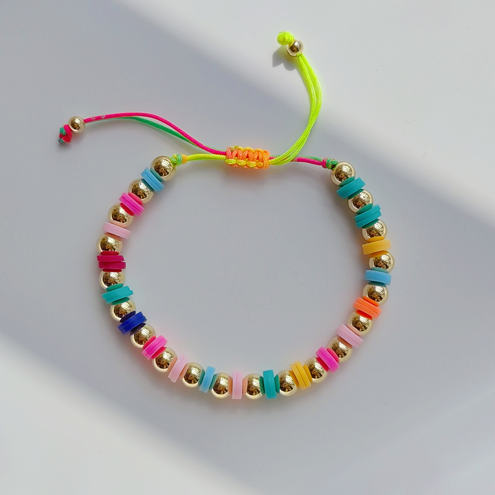 soft clay Material 1 Piece Fashion Geometric Soft Clay Knitting Women's Bracelets